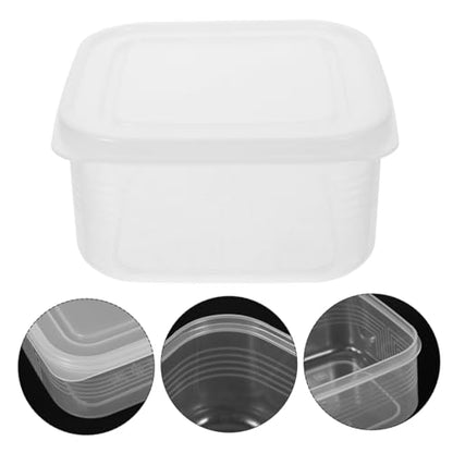 Freezer Storage Boxes for Fridge Cheese Preservation Box Airtight Bread Container - color: Transparent