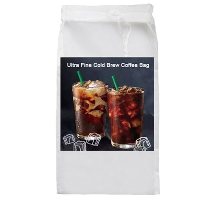 1 Pack Cold Brew Coffee Bag,120 Micro Food Grade Nylon Ultra Fine Mesh, 8.6x5 inch Reusable Cold Brew Coffee Filter with Seamless Bottom, Coffee Maker