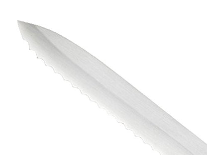Mercer Culinary Ultimate White, 8 Inch Wavy Edge Offset Utility Knife - style: Wavy Edge Offset Utility Knife 8 Inch