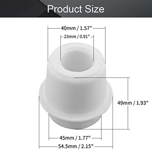 Othmro 1Pcs Drilled Rubber Stopper with Airlock, White Drilled Bungs Stopper with 1.57"-1.77" Hole for Fermentation Use, Homebrewing Beer Kombucha Airlock Stopper
