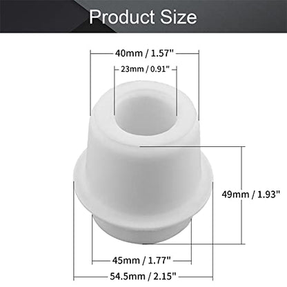 Othmro 1Pcs Drilled Rubber Stopper with Airlock, White Drilled Bungs Stopper with 1.57"-1.77" Hole for Fermentation Use, Homebrewing Beer Kombucha Airlock Stopper