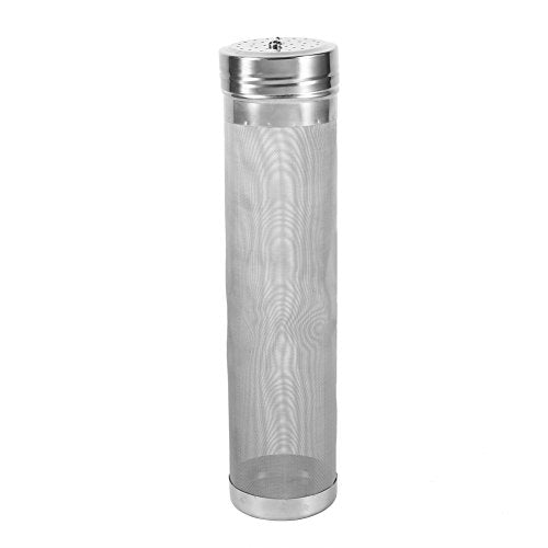 AUNMAS Beer Dry Filter, 300 Stainless Steel Homebrew Beer Wine Strainer Mesh Keg with Small Hanging Hoop for Home Beer Brewing Kettle, 11 x 2.7Inch