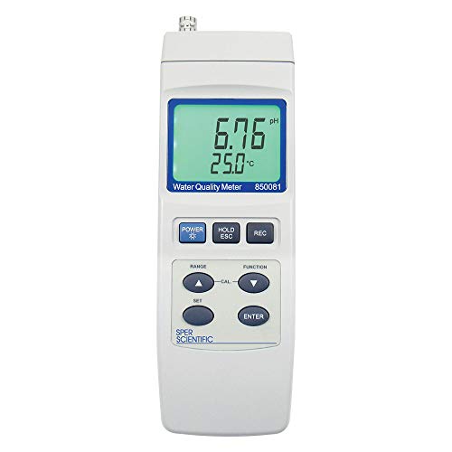 Sper Scientific Water Quality Meter Kit 850081 - pH, TDS, ORP, DO, Conductivity, Salinity, Temperature, and mV Meter - with Interchangeable Probes, Calibration & Carrying Case - 4 pc - size: 4 Pack