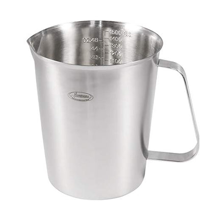 Measuring Cup, [Upgraded, 3 Measurement Scales, Including Cup Scale, ML Scale, Ounce Scale], Newness Stainless Steel Measuring Cup with Marking with Handle, 48 Ounces (1.5 Liter, 6 Cup) - size: 48 OZ (6 Cup, 1500 ML)