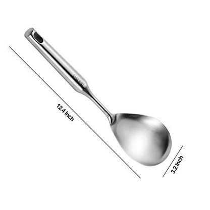 Cooking Spoon,304 Stainless Steel Large Serving Spoons,Silver/12.6Inch - style: Cooking Spoon