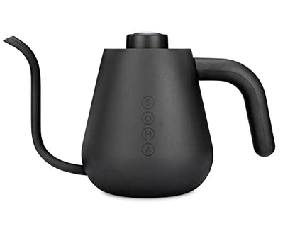 Soma Stainless Steel Gooseneck Coffee & Tea Kettle, Black, 1 Liter, Stovetop