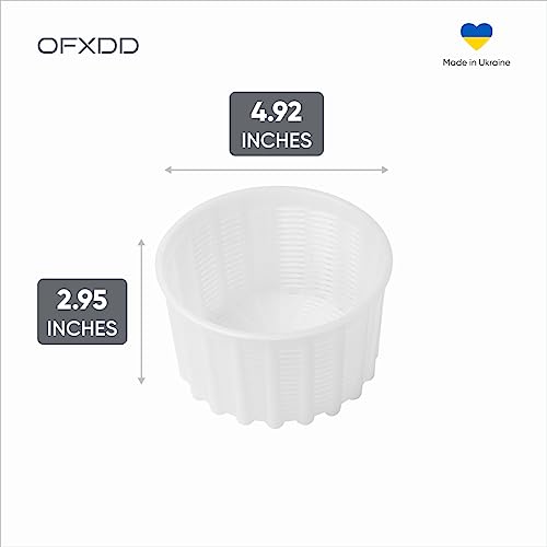 Cheese Mold for Making Soft Cheese 20 oz - Plastic Mold for Cheese Making Ricotta, Feta, Camembert - Reusable Cheese Making Supplies for Home Cheesemakers