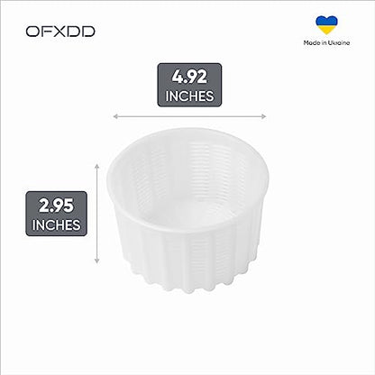 Cheese Mold for Making Soft Cheese 20 oz - Plastic Mold for Cheese Making Ricotta, Feta, Camembert - Reusable Cheese Making Supplies for Home Cheesemakers