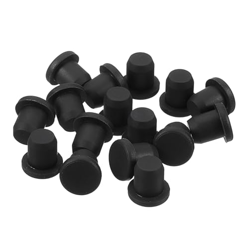 uxcell 32 Pieces Black Rubber Stopper, 7.5mm Plug Holes for 7-7.3mm/0.28-0.29" Hole - size: 7-7.3 mm