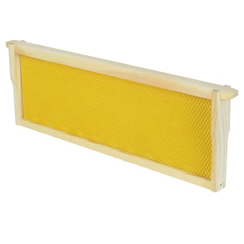 Medium Beehive Frames with Wax Foundations 10 Pack Beeswax Coated Foundations 6-1/4-Inch Beekeeping Supplies - size: 10 Pack Medium Beehive Frames