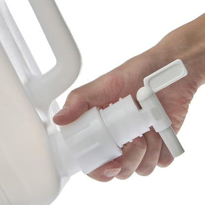 2.5 Gallon Carboy Dispenser with Spigot and Lid– Water Container Heavy-Duty HDPE Carboy for Multi Purpose Uses & Liquid Storage – Mixing Container – Made in USA - size: 2.5 Gallons