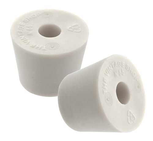 Home Brew Ohio Twin Bubble Airlock with 6.5 Rubber Stopper (Set of 2)