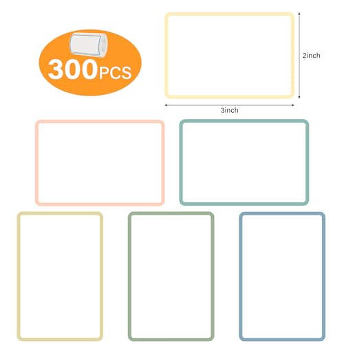 300 Pcs 2×3 Inch Blank Removable Freezer Labels, Waterproof, Oil & Tear Resistant, No Residue Writable Stickers for Food Containers, Jars, Pantry and Meal Prep (Boho) - color: Boho