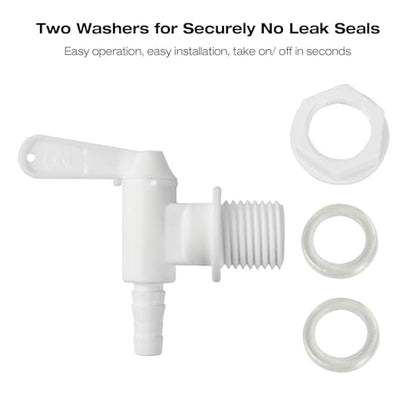 FERRODAY 2 Pack Bottling Spigot for Bucket Homebrew Wine Making Beer Brew Barbed Outlet Faucet Premium Plastic Faucet Tap Easy to Use Faucet- 2 Pack Faucet - size: 2 Bucket Spigot