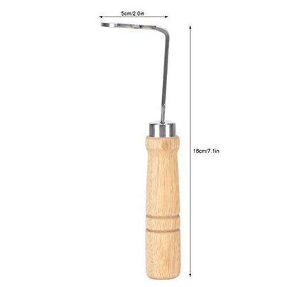 Beekeeping Shovel,Beehive Frame Cleaning Shovel with Wood Handle,Honey Uncapping Fork,Stainless Steel Scraper Cleaner Supply for Quickly Scraping Propolis Off
