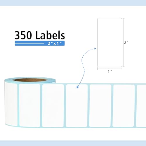THEBLUETOUCH Dissolvable Food Labels with Dispenser - 1" x 2" Water Dissolving Labels, No Residue for Meal Prep & Food Storage Containers, 350 Count (1 Rolls of 350) - size: 1 Box - 350 Lables