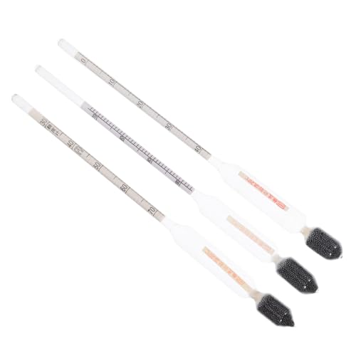 SHOWERORO Sugar Hydrometer Kit 3pcs Triple-Scale Syrup Tester for Accurate Maple Syrup Measurement Food-Grade Material for Home Brewing and Cooking