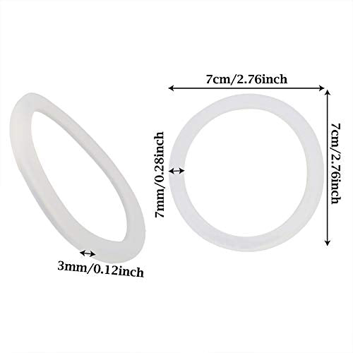 Honbay 12PCS Silicone Seal Rings Reusable Leak Proof Sealing Gaskets Replacement for Mason Jar Lids (Regular Mouth 70mm)