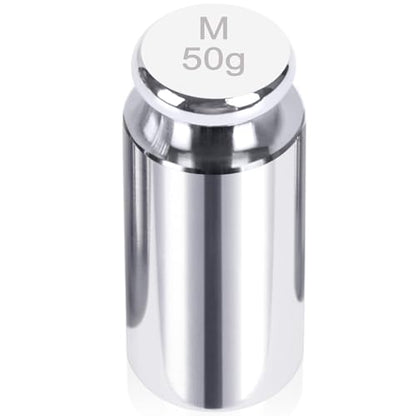 QP Calibration Weights, 50 Gram Scale Weights, OIML Class M1 High Precision Stainless Steel Scale Balance Weights with Chrome Finish, Calibration Weights for Digital Scale, Kitchen Scale, Pocket Scale - size: 50g