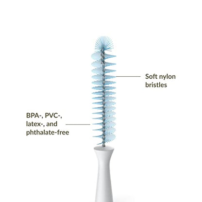 Kiinde Twist Pouch 2-Piece Baby Bottle Nipple Brush Set for All Brands/Parts