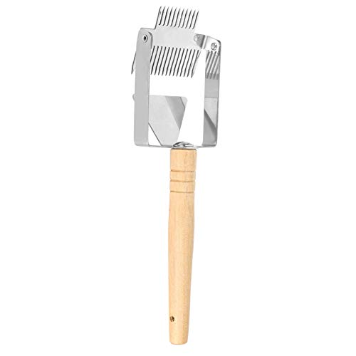Tyenaza Beehive Honey Scraper, Honeycomb Scraper Equipment Double-Head Uncapping Fork Shovel Tool Beekeeping Equipment for Extracting Honey