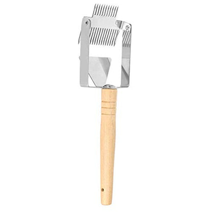 Tyenaza Beehive Honey Scraper, Honeycomb Scraper Equipment Double-Head Uncapping Fork Shovel Tool Beekeeping Equipment for Extracting Honey