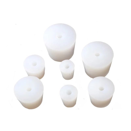 Silicone Wine Stopper with 8mm Hole, Drilled Brew Plug for Airlock Valve, Fermentation Exhaust Valve for Home Brewing(Size 10 with hole) - color: Size 10 with hole
