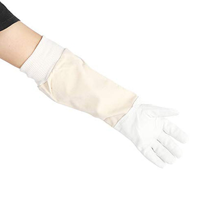 Beekeeping Gloves for Women & Men | Goat - Skin Leather Palms Block Bee Stings | Extra - Long Sleeves for Apiary Inspection/Beginners | Sturdy Canvas & Leather (XXXL) - size: XXXL