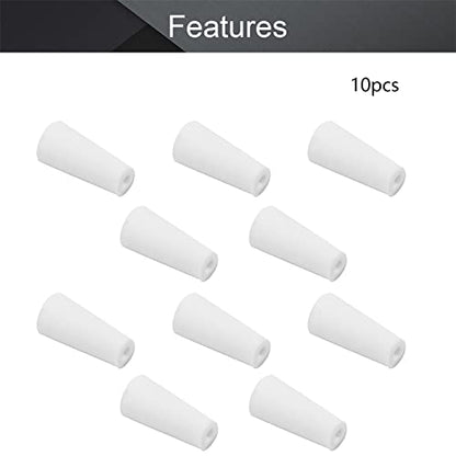 Othmro 10pcs Drilled Rubber Stopper with Airlock, White Drilled Bungs Stopper with 0.47" Hole for Fermentation Use, Homebrewing Beer Kombucha Airlock Stopper - size: 10pcs 12mm/0.47"