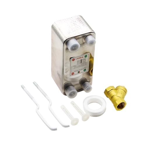 Heat Exchanger, 24 Plates Heat Exchanr Beer Wort Chiller Cooler SUS 304 Stainless Steel for Homebrew Beer for Floor Heating, Water Heating, Snow Melting(Same Side) - size: Same Side