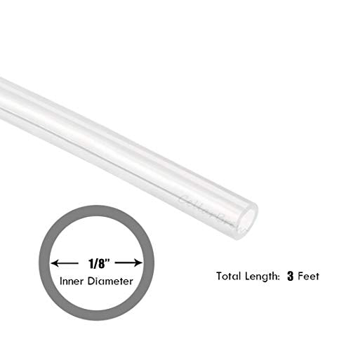 1/8" ID Silicon Tubing, JoyTube Food Grade Silicon Tubing 1/8" ID x 3/16" OD 3 Feet High Temp Pure Silicone Hose Tube for Home Brewing Winemaking - size: 1/8" ID x 3/16" OD, style: 3 Feet