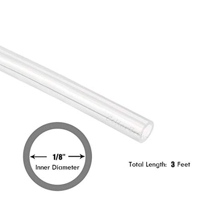 1/8" ID Silicon Tubing, JoyTube Food Grade Silicon Tubing 1/8" ID x 3/16" OD 3 Feet High Temp Pure Silicone Hose Tube for Home Brewing Winemaking - size: 1/8" ID x 3/16" OD, style: 3 Feet