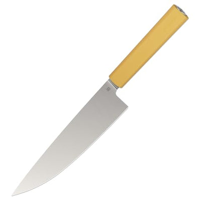 8 Inch Chef Knife, AR-RPM9 Steel & Ergonomic Handle Cooking Knife, Ultra Sharp Professional Kitchen Knife with Gift Box for Home Chefs - color: Pale Yellow, size: 8"