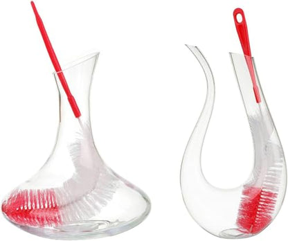 ALINK 8-Pack Red Bottle Brush Cleaner Set - Long Cleaning Brush for Narrow Neck Wine/Beer Bottles, Thermos, Hummingbird Feeder, Spout, Lids and Straws - color: Red