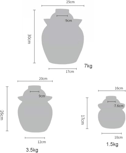 Fermentation Jar Traditional Chinese Porcelain Pickle Jar,Ceramics Fermenting Crock Kit with Water Seal Airlock Lid, Pickle Jar for Pickles Kimchi, Sauerkraut 0.6Kg*1,1.75kg - size: 1.75kg