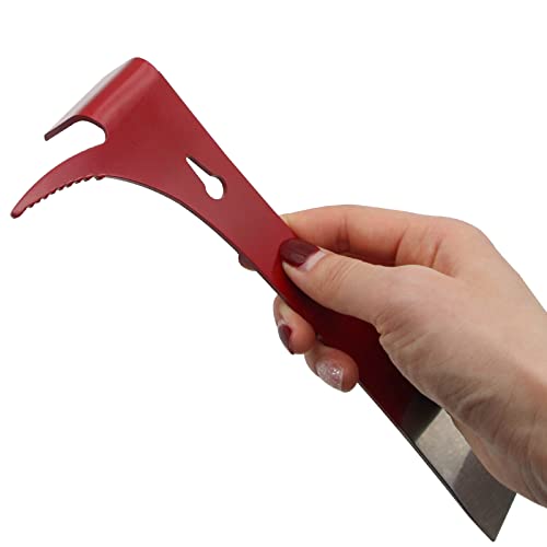 3 in 1 Stainless Steel Bee Hive Tool with J Hook, 1 Pcs Bee Hive Scraper for Lifting Frames Beekeeping Tools Bee Hive Box Scraper Knife for Beekeepers, Beekeeping Hive Tool Equipment