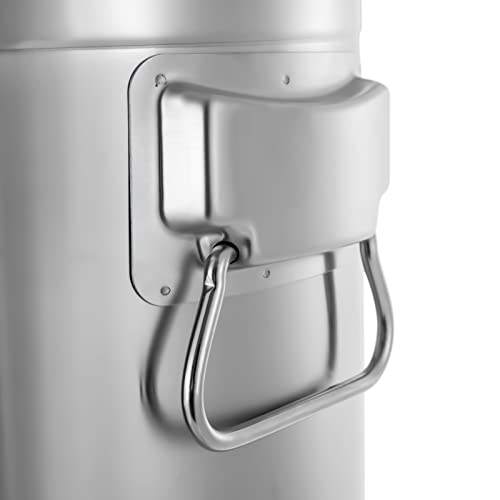 35L/9.24Gal Milk Can with Faucet, 304 Stainless Steel Milk Transport Cans Wine Pail Bucket Tote Jug Pot Oil Liquid Storage Barrel with 2 Handles Milk Container with Lid for Grain Wine Liquid - color: 35l-9.24gal With Faucet