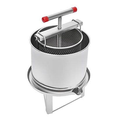 12.6L Bee Honey Press Extractor,Large Stainless-Steel Beeswax Presser Beekeeping Machine,Household Manual Grape, Fruit Juice,WineMaking Equipment