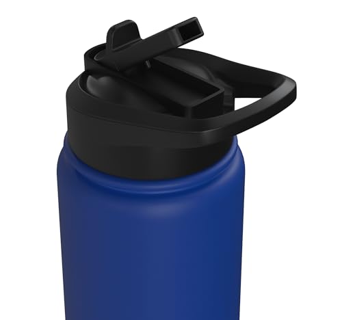 Proud Parent Sourdough Starter Active Yeast Stainless Steel Insulated Water Bottle - color: Royal Blue