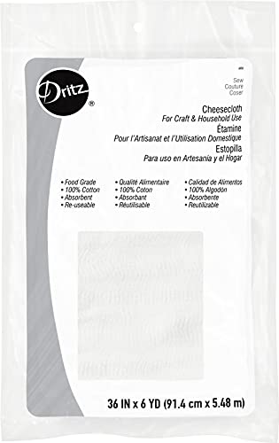 Dritz Cheesecloth for Craft & Household Use, 36" x 6-Yards, White, (Pack of 3) - color: White, size: 36-Inch x 6-Yards (Pack of 3)