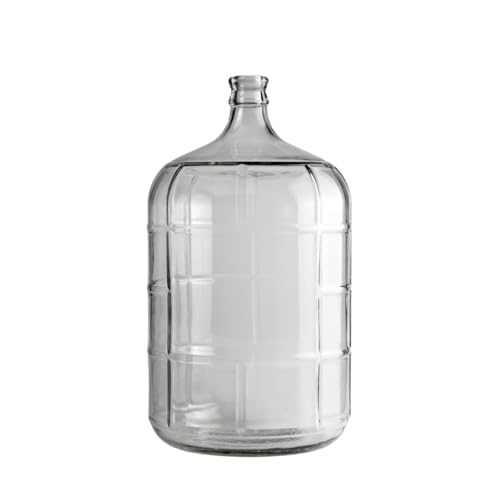 5 Gallon Carboy FE320 Clear Bundle with Fastrack 3 Piece Airlock Set for Fermenting Wine and Beer with Drilled Stopper Durable Bung and transparent Airlock