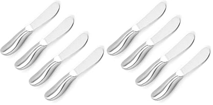 VANRA Spreader Knife Set 4-Piece Butter Knife Stainless Steel Cheese Knife Set Small Bread Cream Knives 5.3-inch (Pack of 2) - size: Set of 4 (Pack of 2)