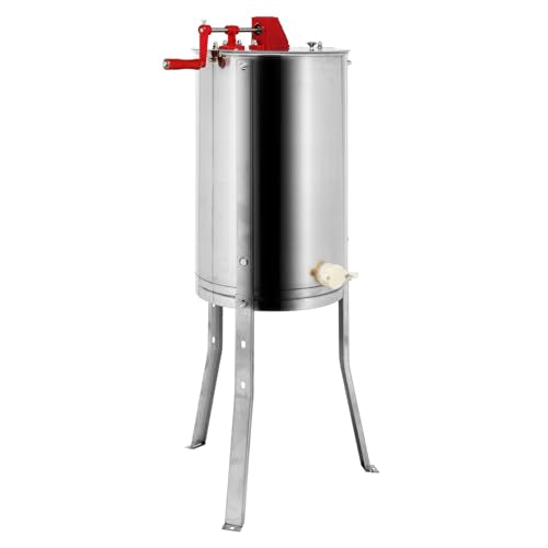Bonnlo Upgraded Honey Extractor Separator, with 3 Frame, Food Grade Stainless Steel, with Adjustable Height Stands, Beekeeping Pro Extraction Apiary Centrifuge Equipment