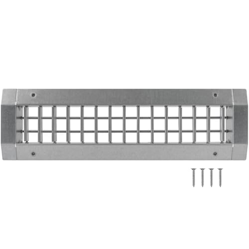 13" x 3" Aluminum Supply/Exhaust Grille for a Round Spiral Duct - Heavy Duty Grill Cover with Adjustable Louver Blades - HVAC Air Return Ventilation Register for Home, Office, Bathroom - size: 13 x 3 Inch
