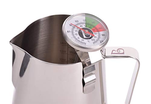 Brewista Short Frothing Thermometer-5-Inch with Clip , 5-Inch, Stainless Steel