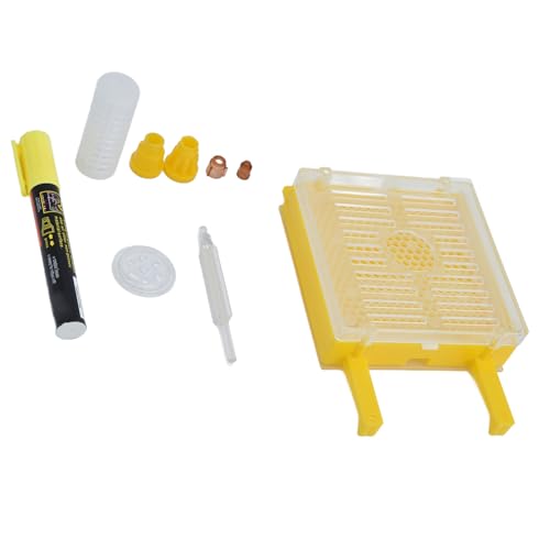 Aramox Bee Rearing Kit Plastic Queen Bee Grafting Kit with Marking Pen and 357 Pieces for Queen Cultivation Reusable Setup for Beekeepers and Apiaries
