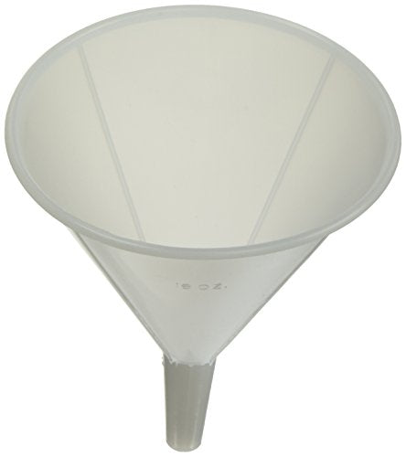 Graham-Field Funnels, 16 Oz Capacity, 5" Top Size, Wide Mouth Collector, Plastic Filter and Strainer, Lab Supplies, 3618D