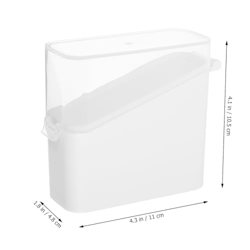 Sealed Cheese Storage Box with Clamshell Lid for Fridge Transparent Food-grade Cheese Container for Freshness Preservation and Kitchen Organization Portable Dairy Storage Box White
