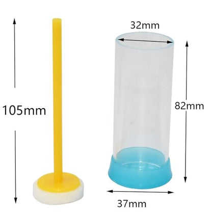 Bee Queen Marking Cage Bottle Box 8Pcs Bee Queen Marking Cage Bottle Box with Soft Plunger Marker Non-Toxic Beekeeping Equipment for Beekeeper Blue
