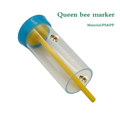 8pcs Bee Queen Marking Cage Bottle Box with Soft Plunger Marker Non-Toxic Beekeeping Equipment for Beekeeper